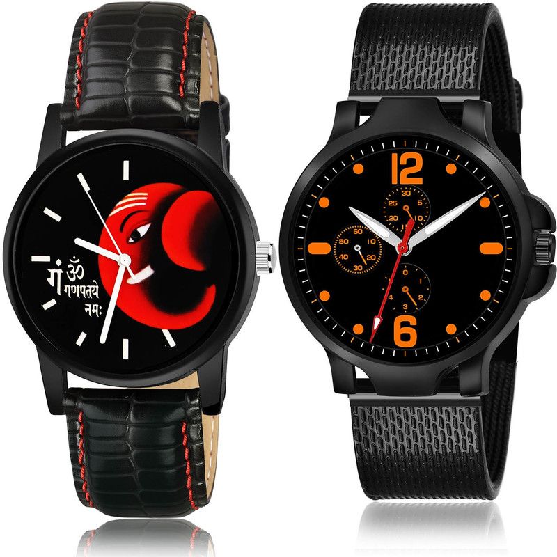 Analog Watch - For Men Contemporary Valentine 2 Watch Combo For Boys And Men - B120-(70-S-10)