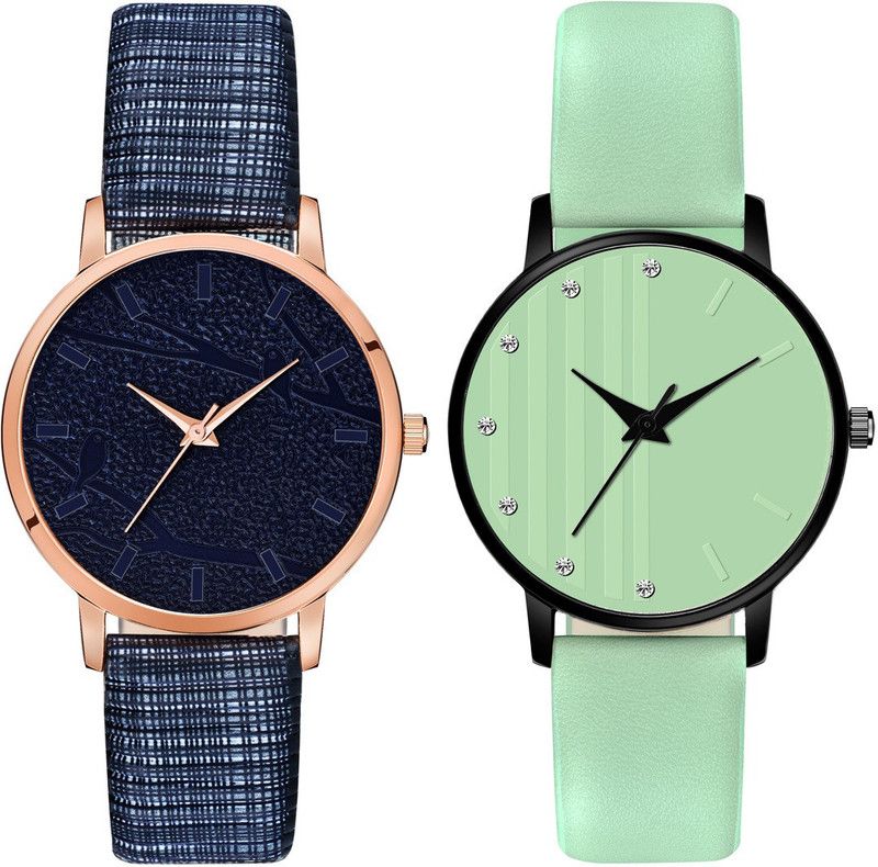 MT321326 Girls Attractive Leather Belt Combo (Pack of 2) Analog Watch - For Girls