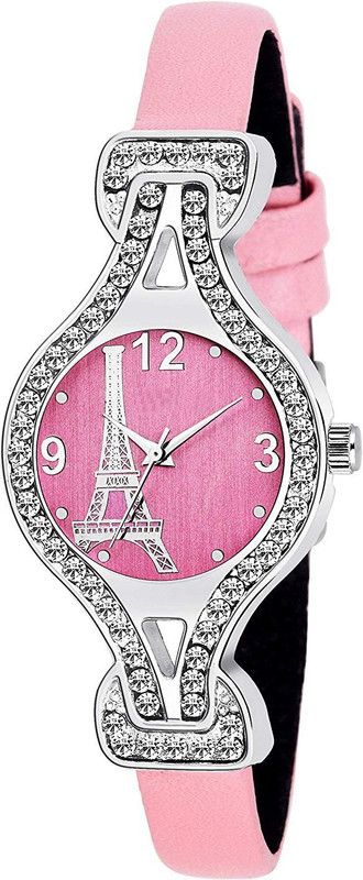 Analog Watch - For Girls Slim Perish Pink Dial Fancy Design Analog