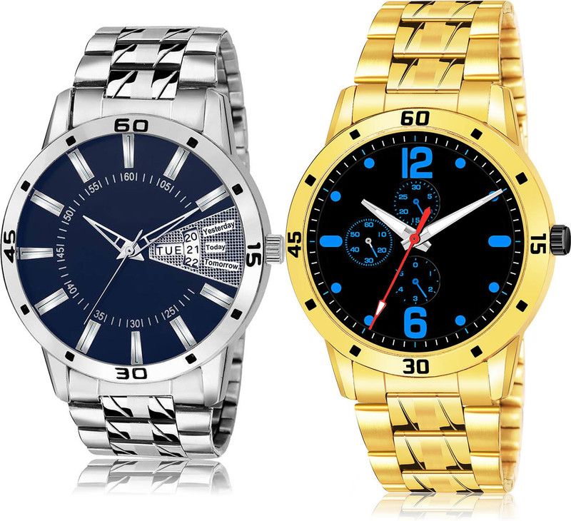 Analog Watch - For Men Modern Fancy 2 Watch Combo For Boys And Men - BL46.102-(68-S-21)
