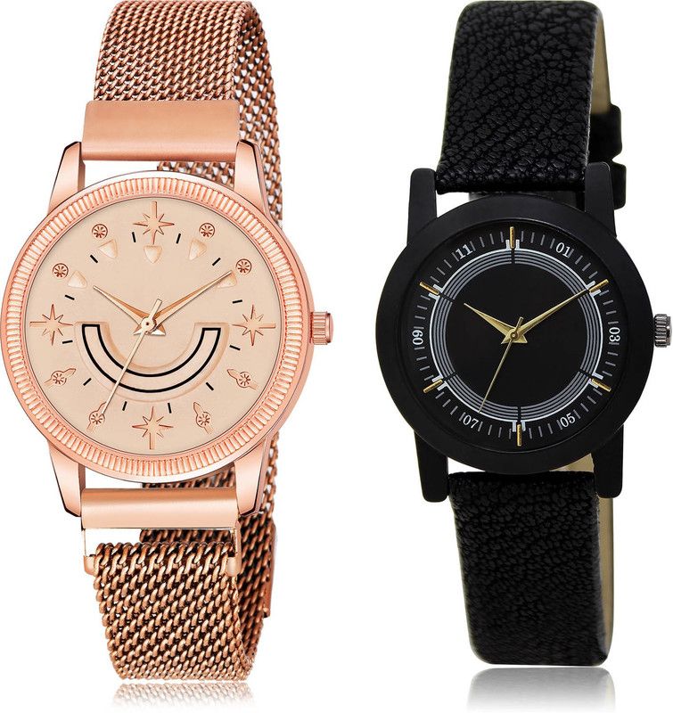 Analog Watch - For Girls Latest Formal 2 Watch Combo For Women And Girls - GW68-GL252