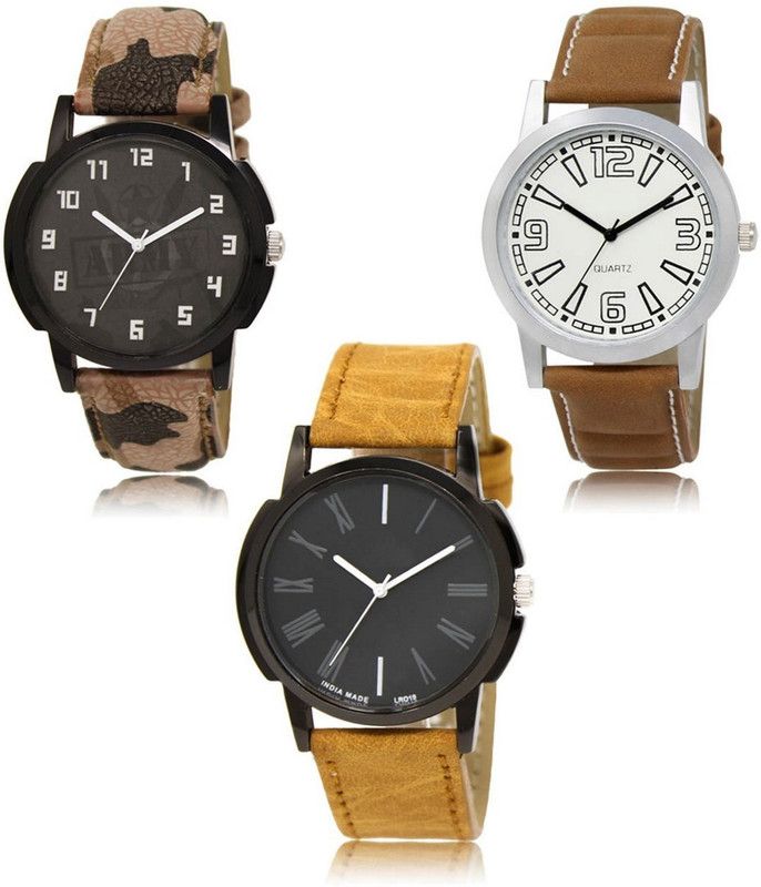 New latest Designer Combo of 3 Analog Watch - For Men LR03-LR15-LR19