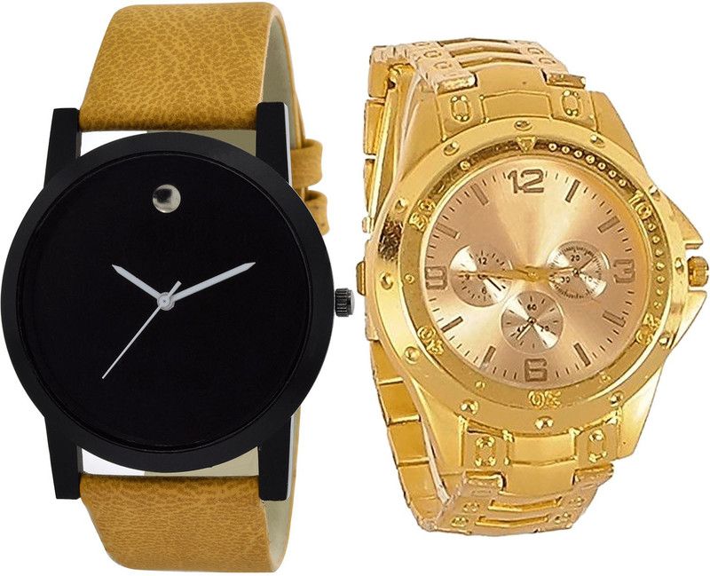 combo watch Analog Watch - For Girls Latest Diwali Analogue Brown And Gold Color Boys And Men Watch - B59-B71 (Combo Of 2 )