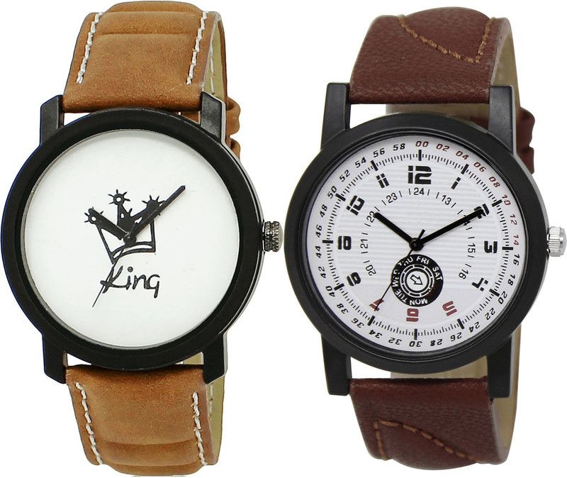 combo watch Analog Watch - For Girls Brand New High Quality King Analogue Brown Color Boys And Men Watch - BL46.18-BL46.11 (Combo Of 2 )