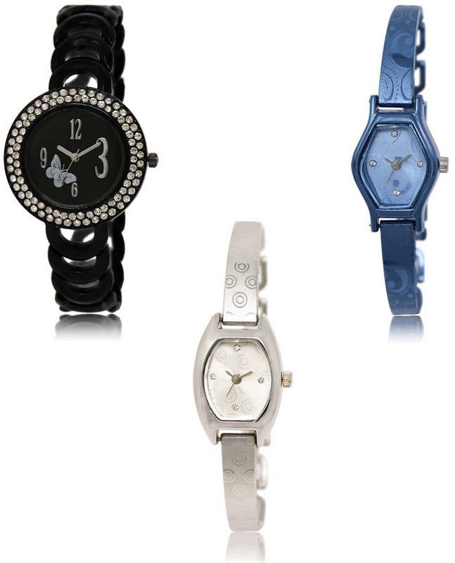 Latest Set of 3 Stylish Attractive Professional Designer Combo Analog Watch - For Women LR-201-218-219 Premium Quality Collection