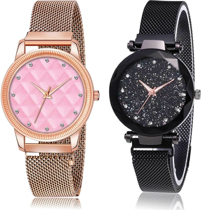 Analog Watch - For Girls New Stylish 2 Watch Combo For Women And Girls - GW16-GC7