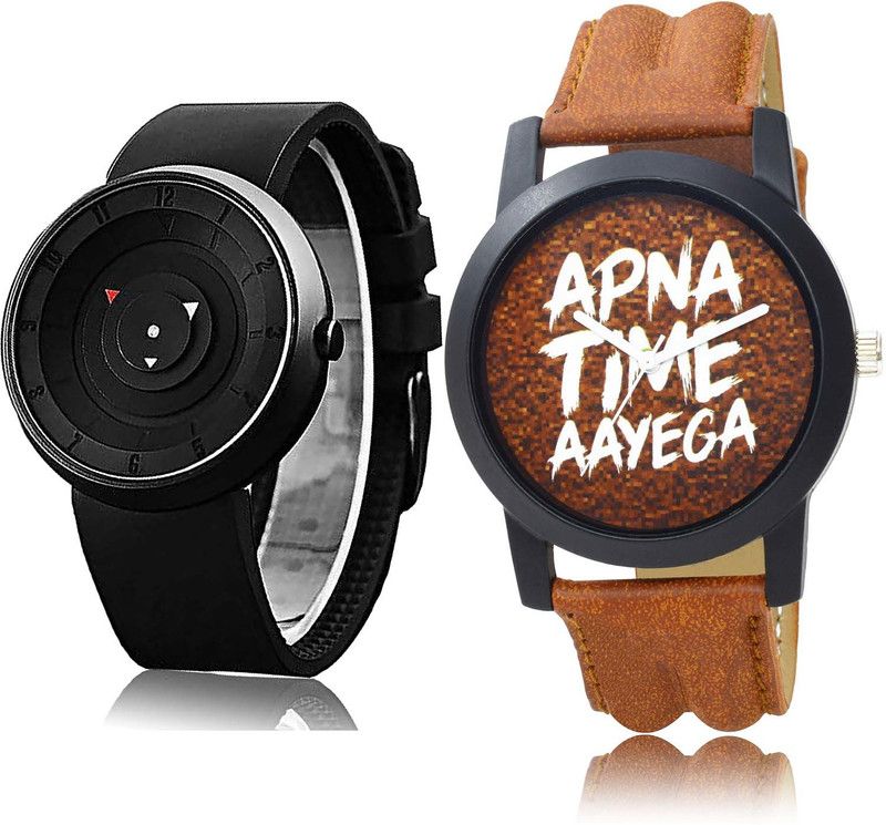 Analog Watch - For Men Contemporary Unique Speedometer And Apna Time Aayega Combo Watch - BC1-BO40
