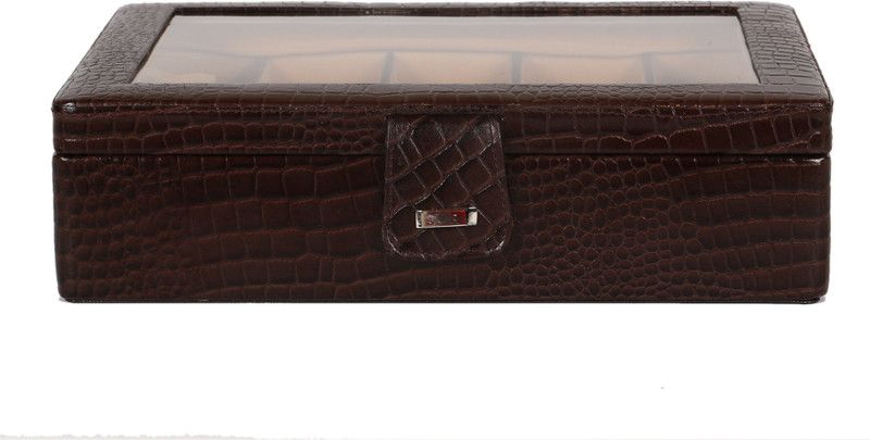 Genuine Watch Box  (Brown, Holds 10 Watches)
