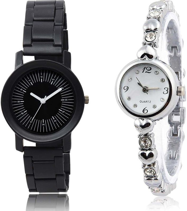 combo watch Analog Watch - For Girls Classical Exclusive Love Valentine Couple And Stone Combo Watch For Girls And Women - GO154-G453