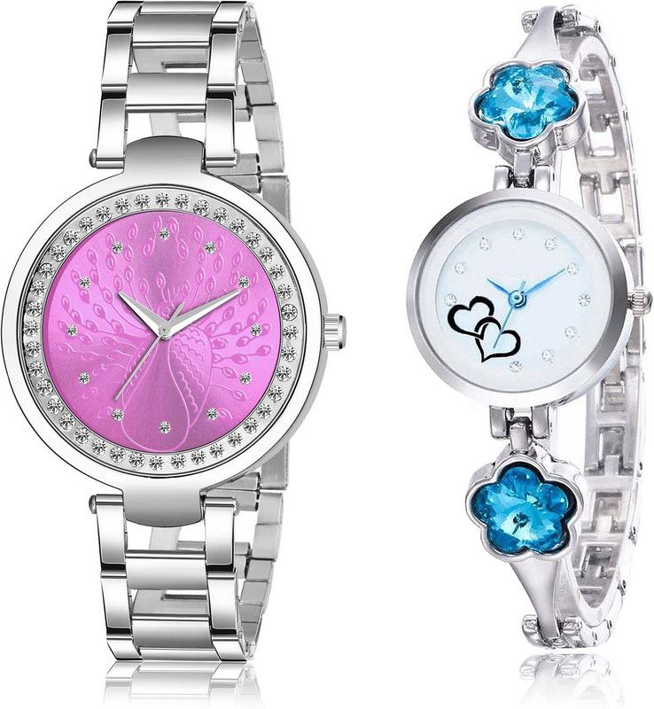 combo watch Analog Watch - For Men & Women Brand New High Quality Chain And Love Valentine Combo Watch For Girls And Women - GM208-G432