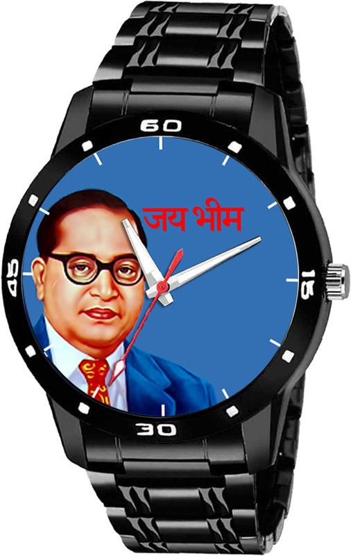 TD1010JAIBHEEM BLUE DIAL BLACK PLATED CHAIN WATCH FOR MEN , BOYS Analog Watch - For Boys 1010JAIBHEEM