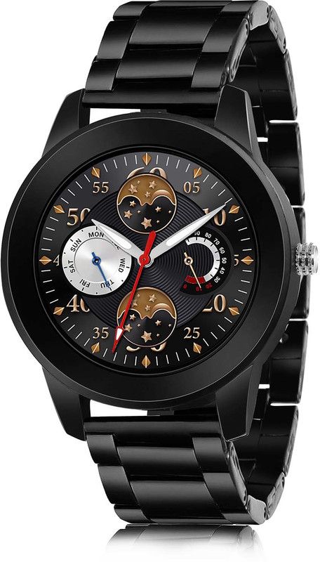 Analog Watch - For Boys New Collegian Black Chain Watch For Boys And Men - (49-S-20)