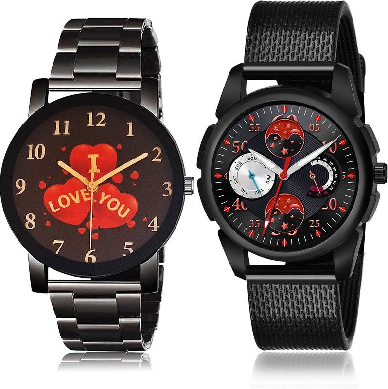 Analog Watch - For Men Brand New Valentine 2 Watch Combo For Boys And Men - BCPL22-(50-S-10)