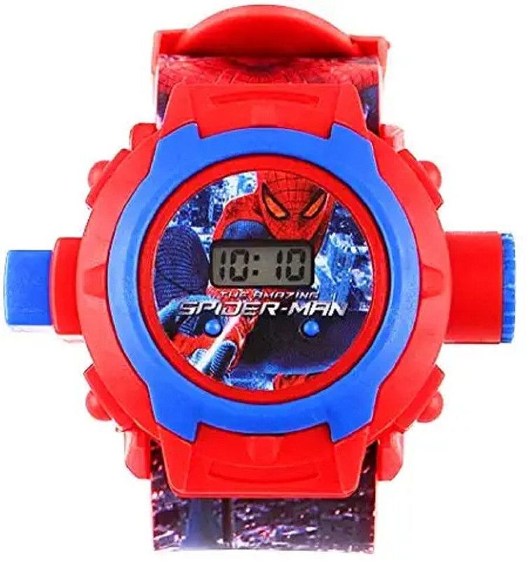 Spderman kids Projector watch 24 images Digital Watch - For Boys & Girls Spiderman