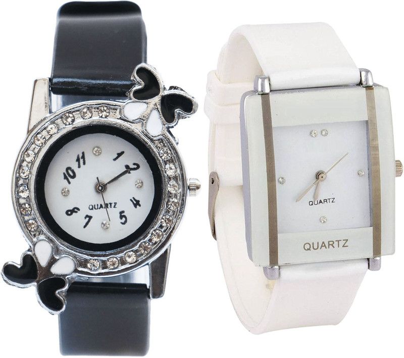 Analog Watch - For Women Classical Royal Butterfly Black And White Color Combo Watch (G97-G17) For Girls And Women