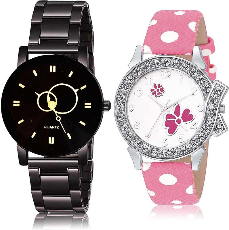 combo watch Analog Watch - For Girls Best Party Wedding Crystal Shape Glass And Flower 2 Watch Combo For Girls And Women - G521-G486