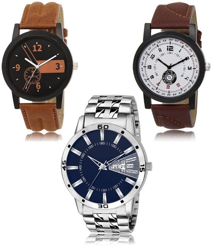 New latest Designer Combo of 3 Analog Watch - For Men LR-01-11-102