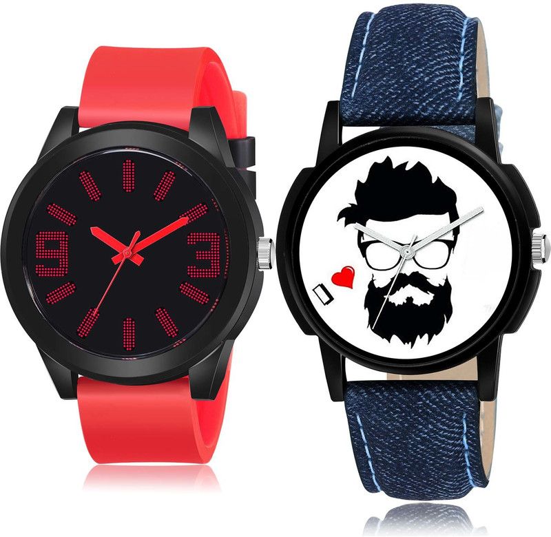 combo watch Analog Watch - For Boys New Traditional Sports And Beard Style Combo Watch For Boys And Men - BM103-B12