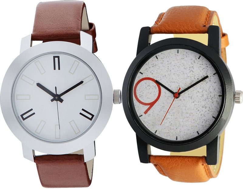 combo watch Analog Watch - For Girls Modish Fashionable Analogue Brown Color Boys And Men Watch - B44-B33 (Combo Of 2 )
