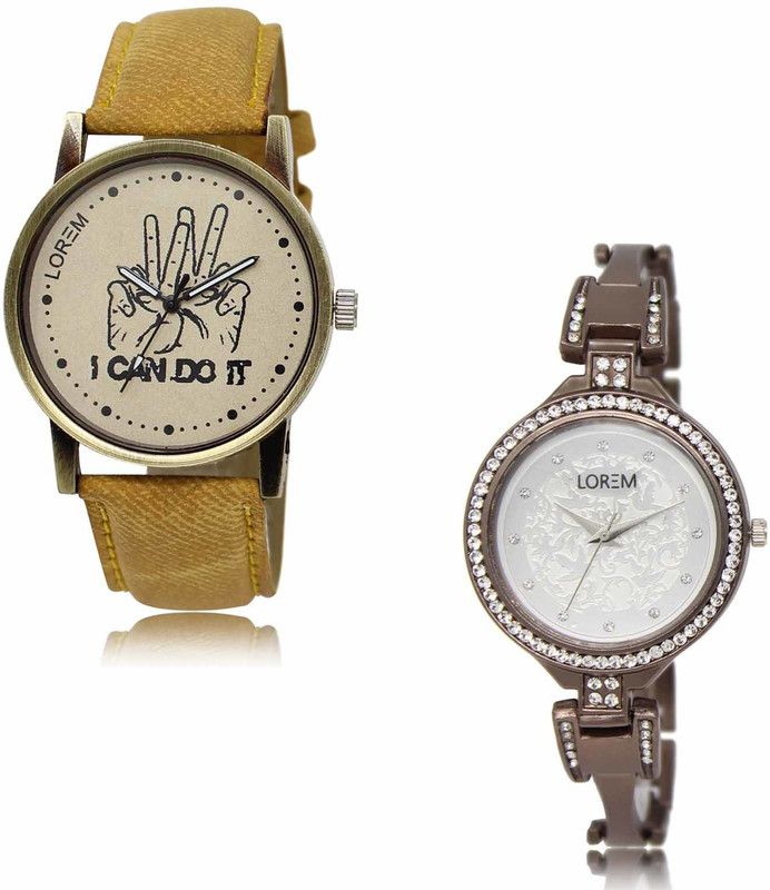 Analog Watch - For Men & Women LR Women LR30-LR236 Grey-Silver I Can Do it-Fancy Combo of 2