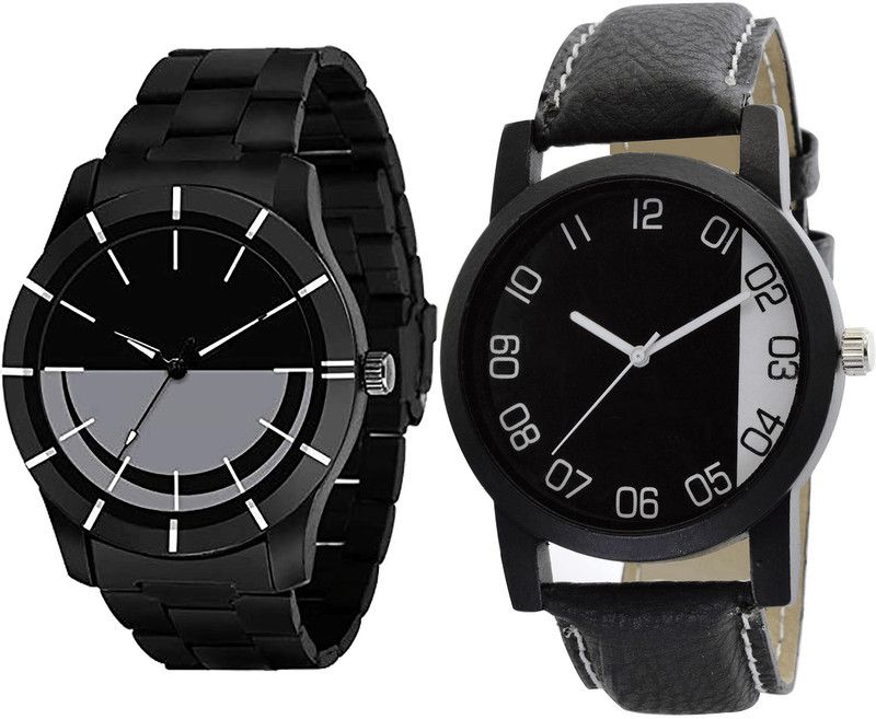 combo watch Analog Watch - For Men Modish Unique Analogue Black Color Boys And Men Watch - B108-B38 (Combo Of 2 )