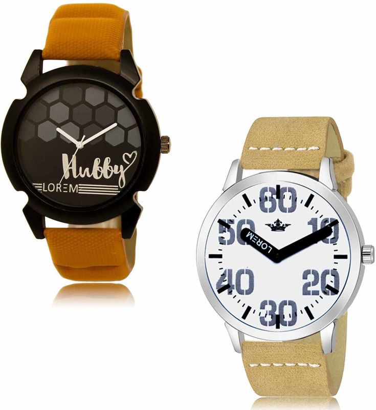 Analog Watch - For Men LR32-LR62 Black-White Wifey-Professional Look Combo of 2