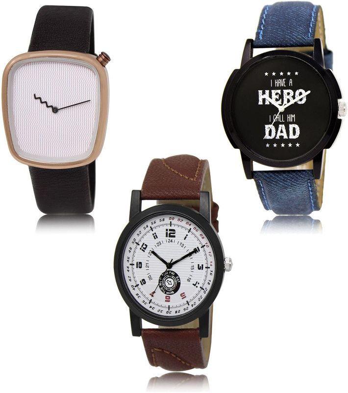 New latest Designer Combo of 3 Analog Watch - For Men LR41-LR07-LR11