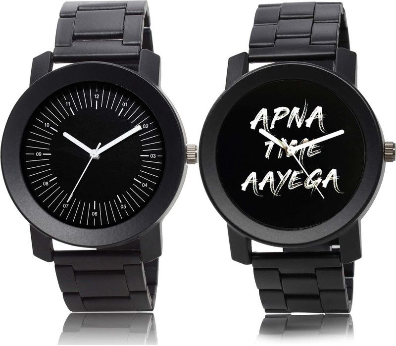 combo watch Analog Watch - For Men & Women Brand New High Quality Apna Time Aayega Chain Watch Combo Watch - BO54-B415