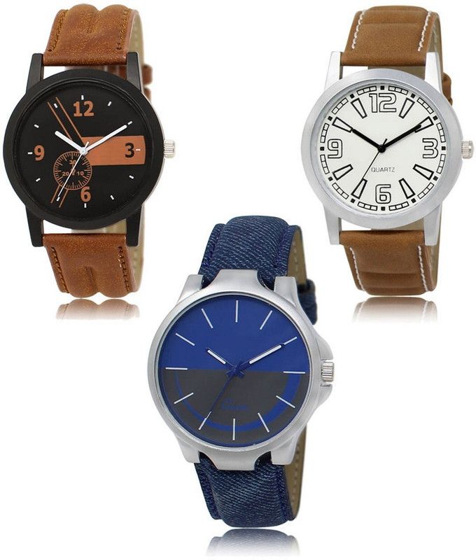 New latest Designer Combo of 3 Analog Watch - For Men LR-01-15-24