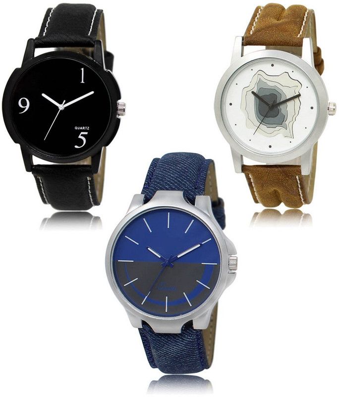 Stylish Attractive Professional Designer Combo Analog Watch - For Men L -06-09-24 Hot Selling Premium Quality Collection Latest Set of 3