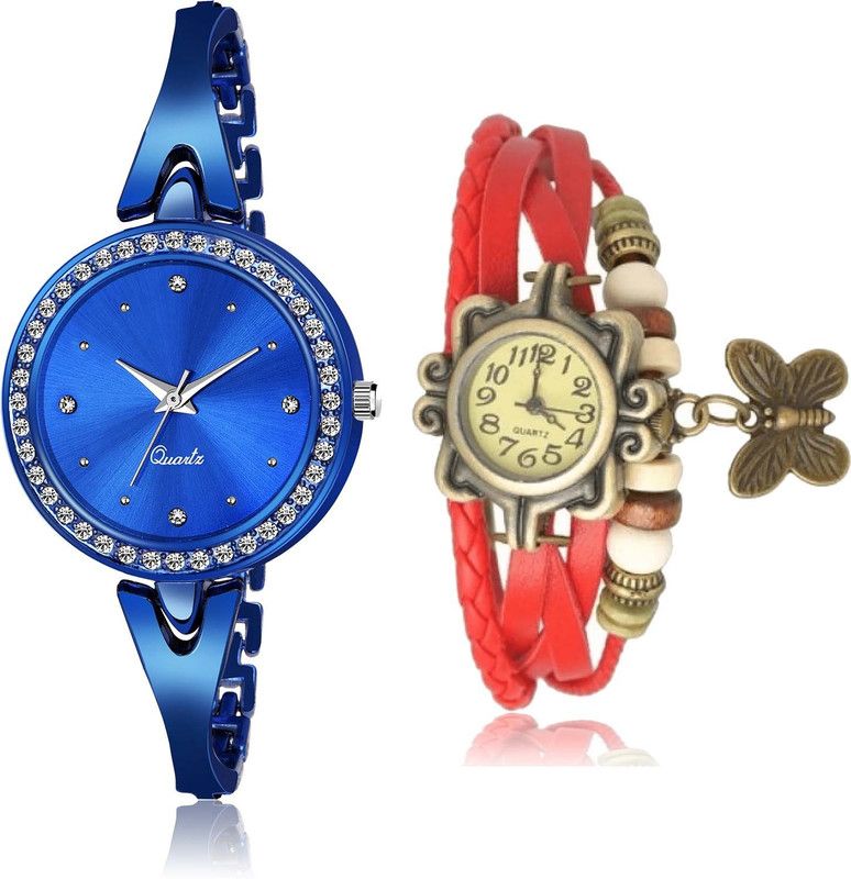 combo watch Analog Watch - For Girls Latest Collegian Bangle Chain And Butterfly Combo Watch For Girls And Women - GL270-G65