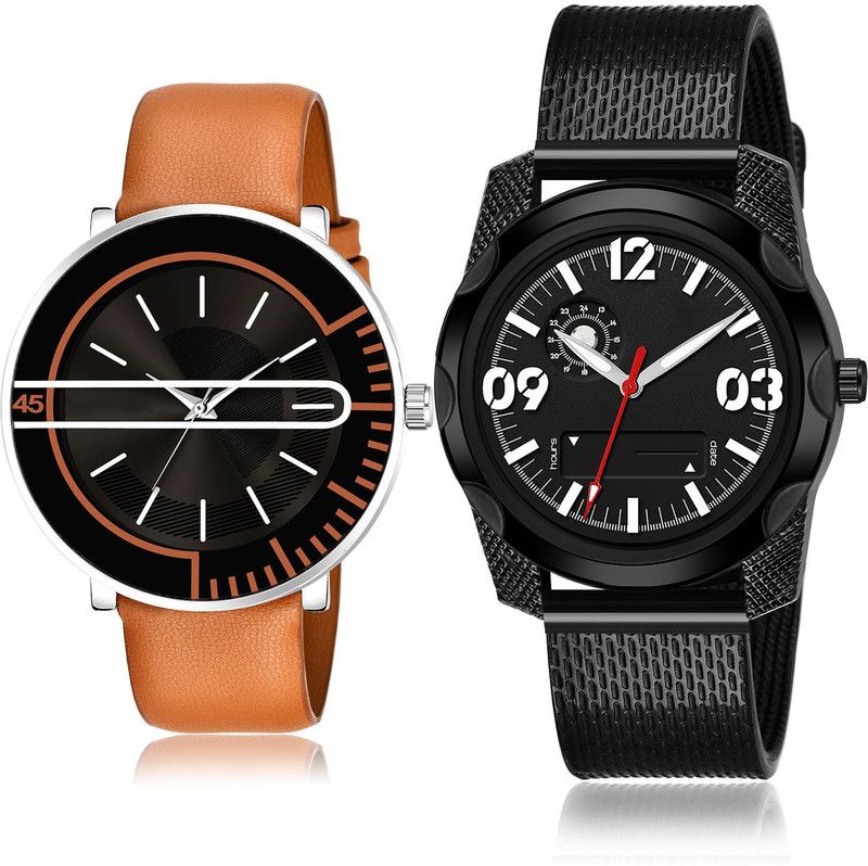 Analog Watch - For Men Classical Style 2 Watch Combo For Boys And Men - BL46.71-(20-S-10)