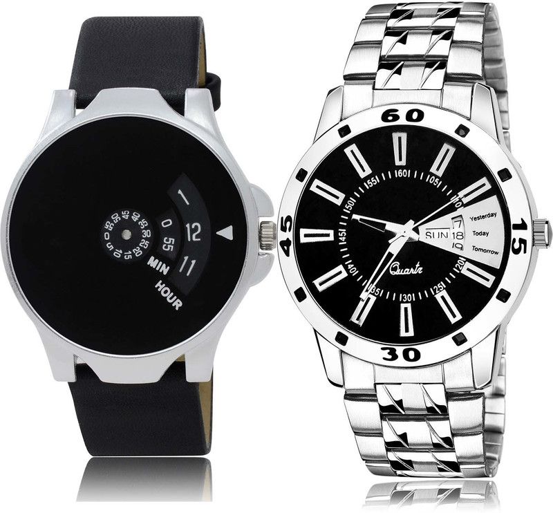 combo watch Analog Watch - For Men Classical Professional Speedometer And Day And Date Chain Watch Combo Watch For Boys And Men - BO52-B191