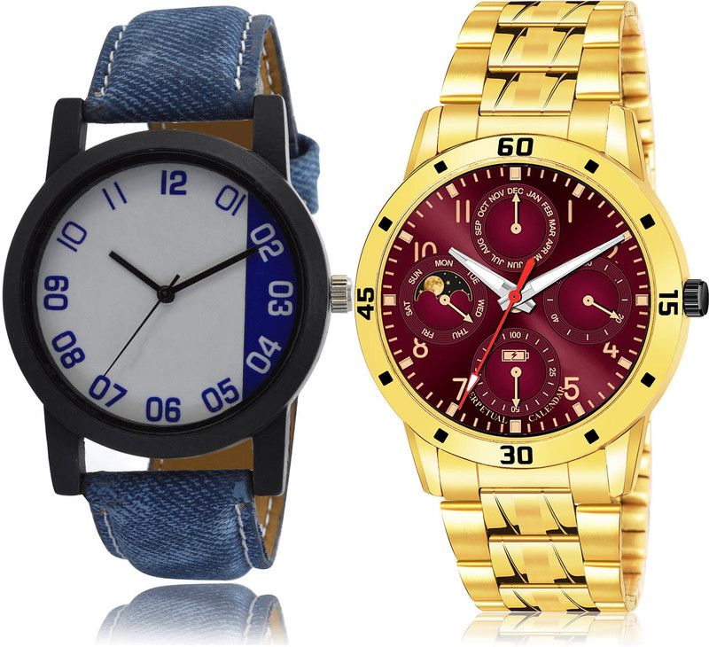 Analog Watch - For Men Modish Model 2 Watch Combo For Boys And Men - B40-(12-S-21)