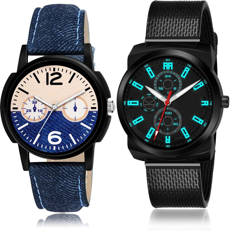Analog Watch - For Men Modern Tread 2 Watch Combo For Boys And Men - B10-(63-S-10)