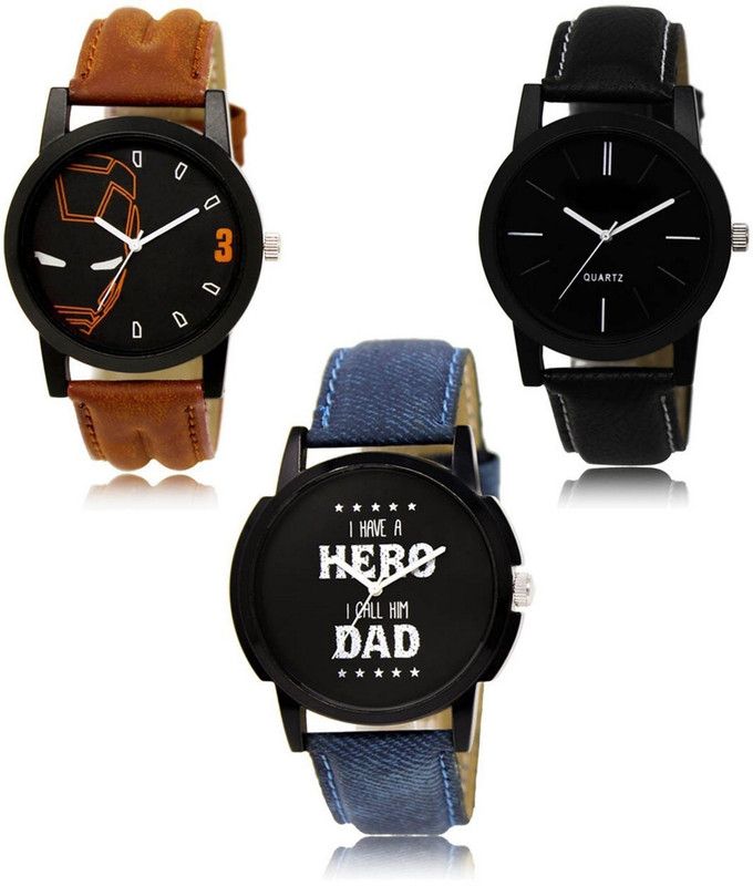 New latest Designer Combo of 3 Analog Watch - For Men LR-04-05-07