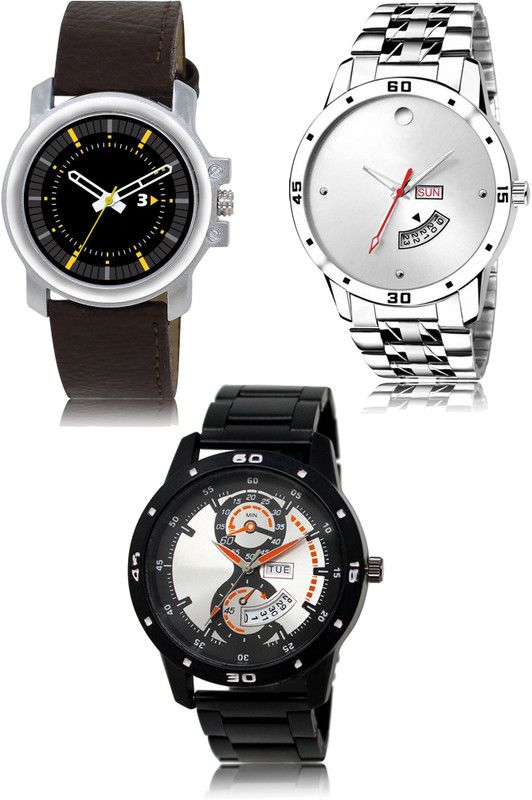 New latest Designer Combo of 3 Analog Watch - For Men L 44-L 103-L 107