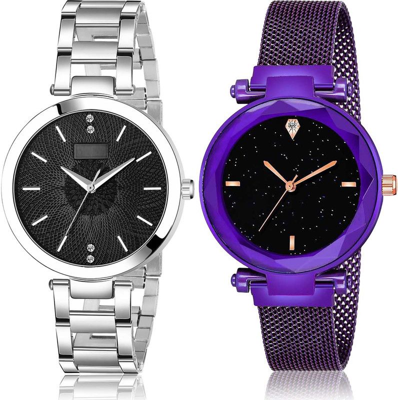 Analog Watch - For Girls Classical Heart Chain And Magnet Combo Watch For Girls And Women - GM201-GC3