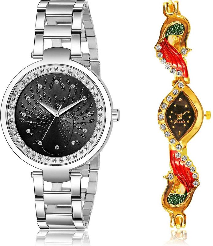 combo watch Analog Watch - For Men & Women New Professional Chain And Peacock Combo Watch For Girls And Women - GM206-G117