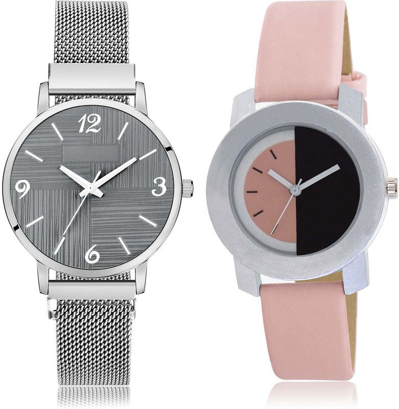 combo watch Analog Watch - For Women New Stylish Magnet Chain 2 Watch Combo For Girls And Women - GM227-G400