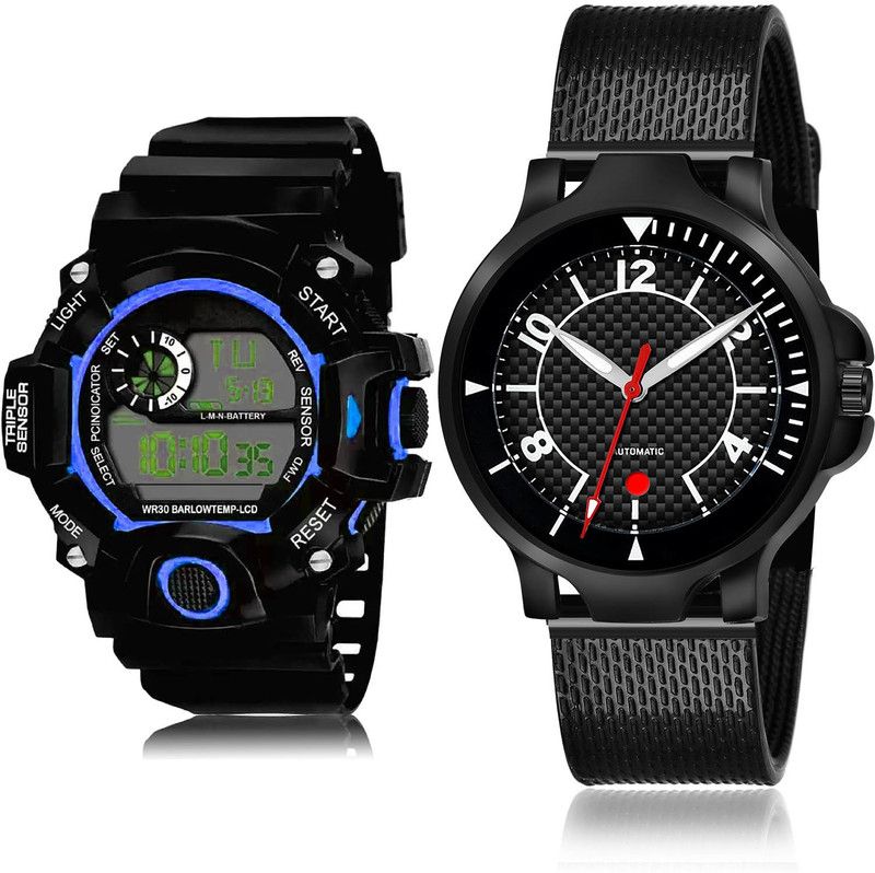 Analog-Digital Watch - For Men Treading Fancy 2 Watch Combo For Boys And Men - BC25-(66-S-10)