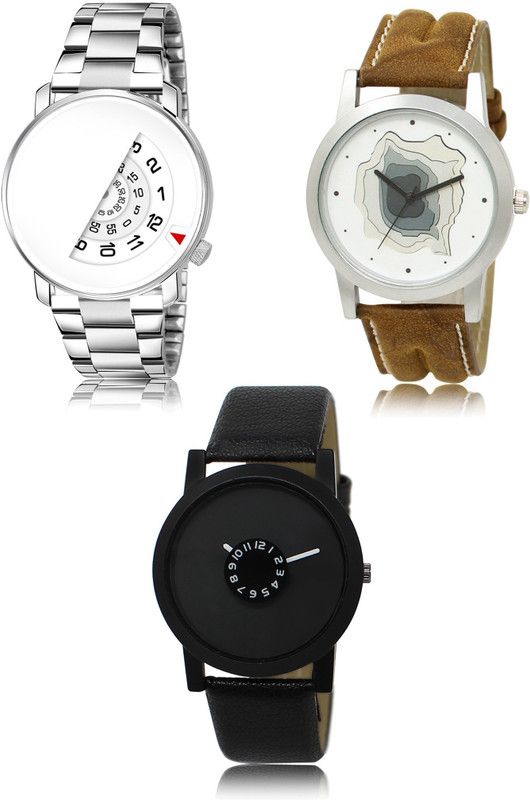 New latest Designer Combo of 3 Analog Watch - For Men 106-09-25