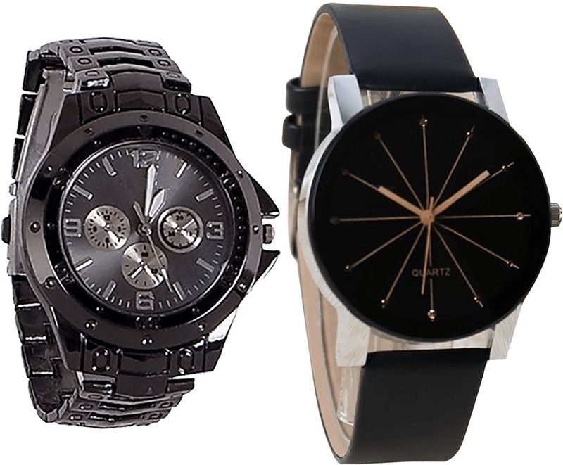 combo watch Analog Watch - For Girls Treading 3D Design Analogue Black Color Boys And Men Watch - B70-B51 (Combo Of 2 )