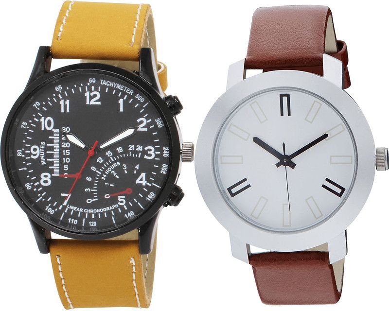 combo watch Analog Watch - For Girls Contemporary Quartz Analogue Brown Color Boys And Men Watch - B42-B44 (Combo Of 2 )