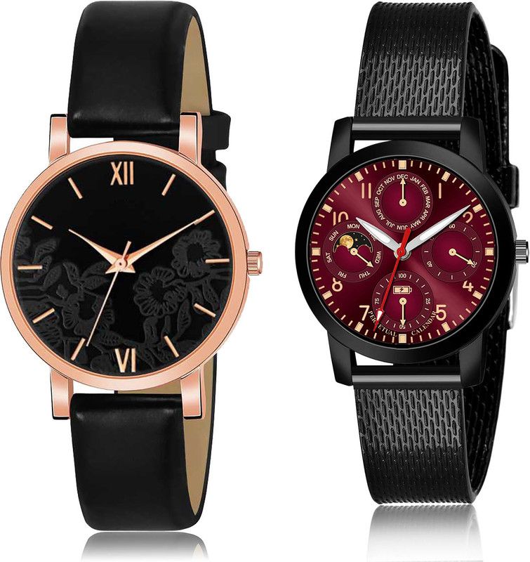 Analog Watch - For Girls Classical Heart 2 Watch Combo For Women And Girls - G539-(12-L-10)