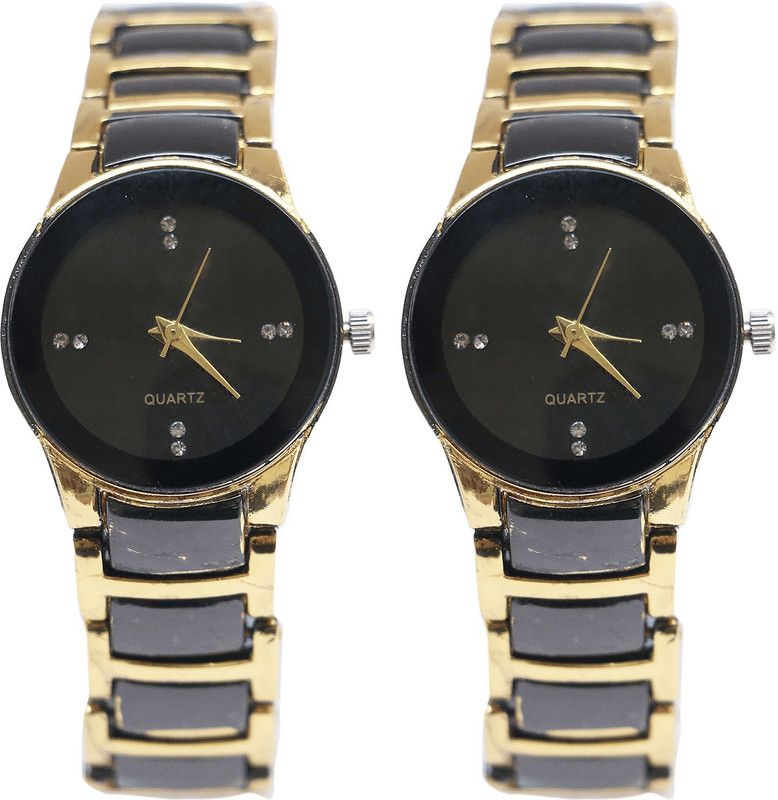 combo watch Analog Watch - For Girls Contemporary Collection Analogue Gold Color Girls And Women Watch - G208(2) (Combo Of 2 )