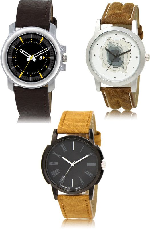 New latest Designer Combo of 3 Analog Watch - For Men 44-09-19