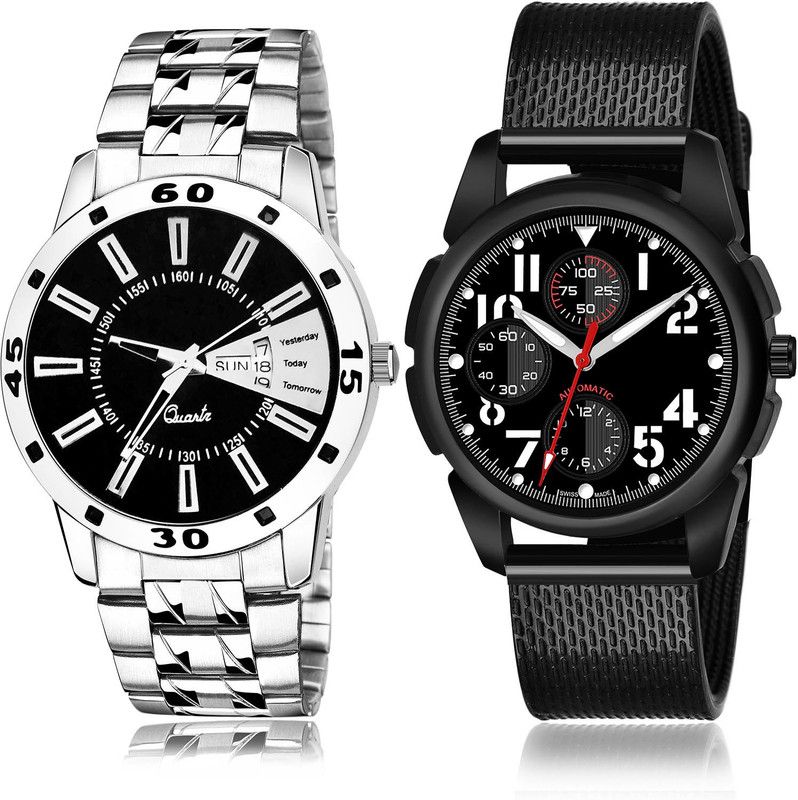 Analog Watch - For Men Brand New Love 2 Watch Combo For Boys And Men - B191-(51-S-10)