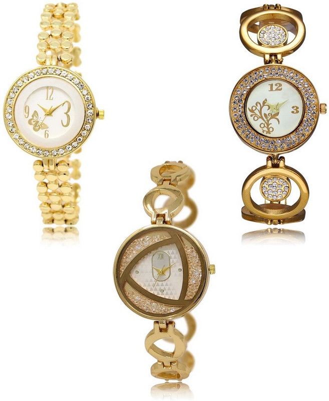 Latest Set of 3 Stylish Attractive Professional Designer Combo Analog Watch - For Women LR-203-204-239 Premium Quality Collection
