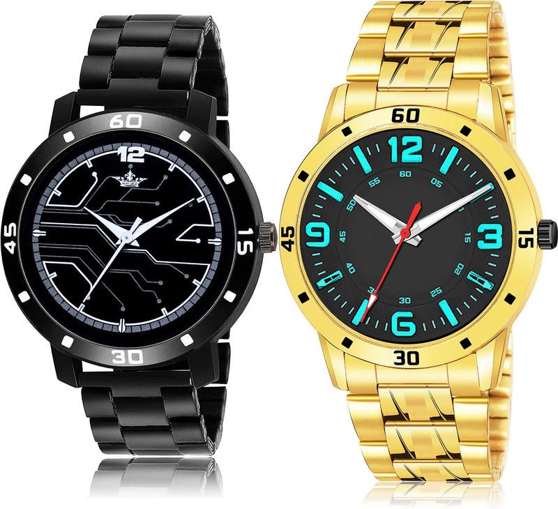 Analog Watch - For Men Classical Valentine 2 Watch Combo For Boys And Men - BL46.113-(46-S-21)
